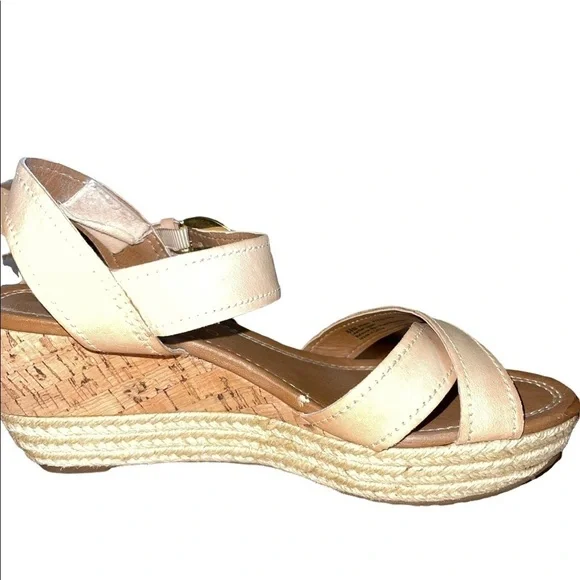 Franco Sarto Wedge Espadrilles. Tan color Size 8 1/2 M - Picture 12 of 13